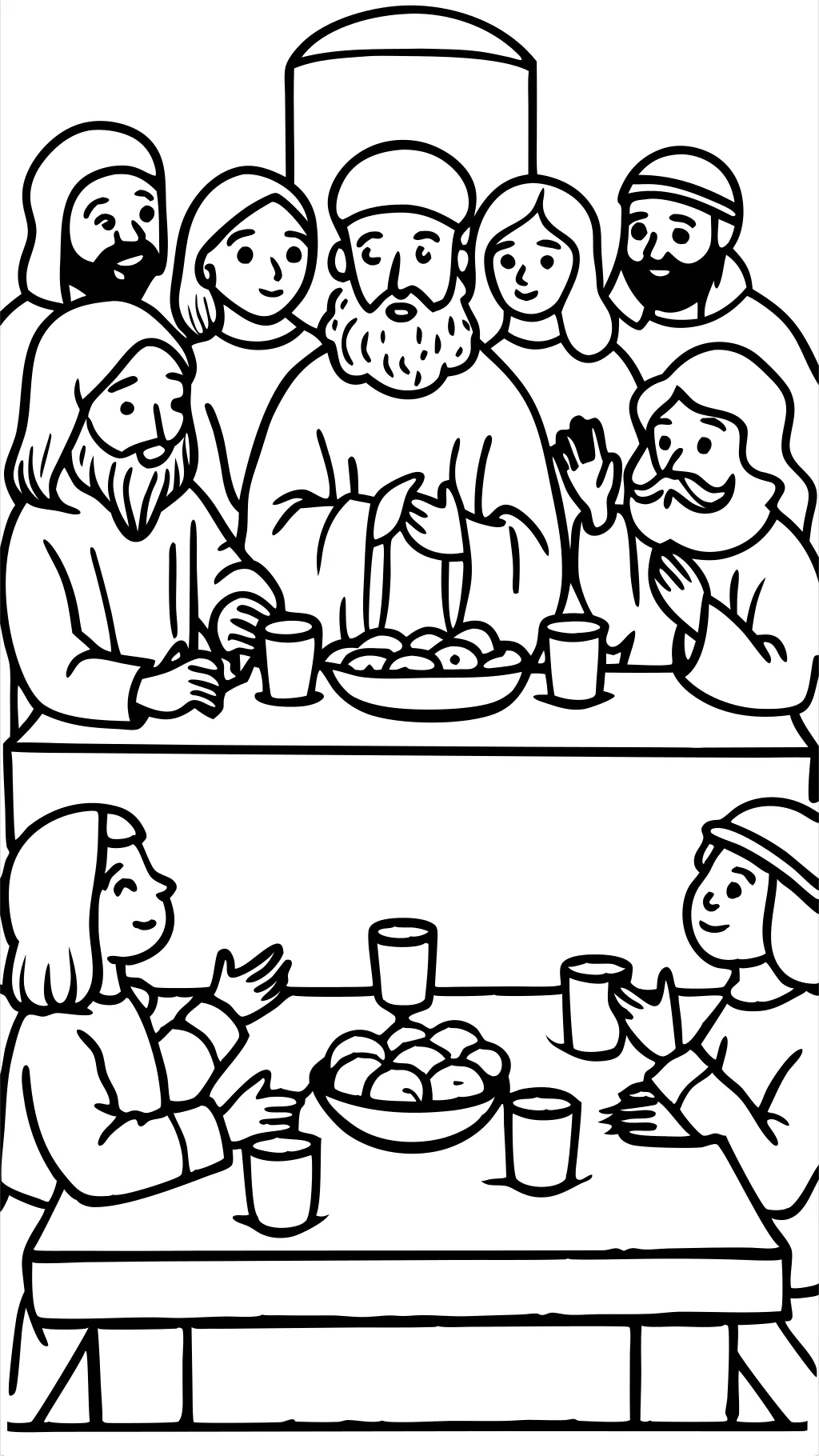 the last supper coloring page